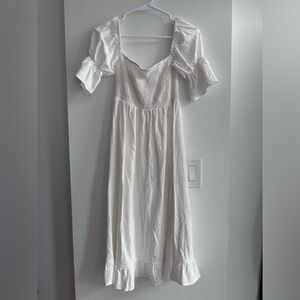 Girl and the Sun Soleil Midi Dress in White